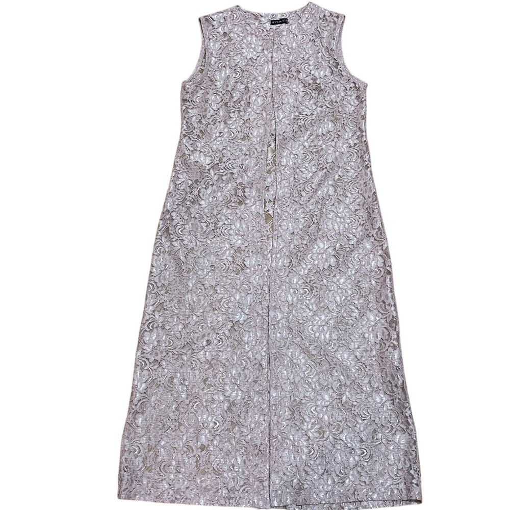 RITA Lace Duster Jacket Fairy Sleeveless Cardigan‎ Cover Up Elegant European 40